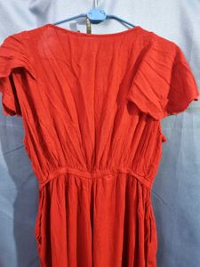 Red Ruffled Jumpsuit
