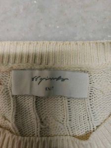 Cream Cable Knit Sweater