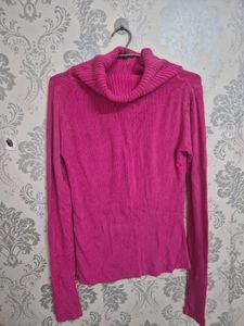 Pink Turtleneck Sweater