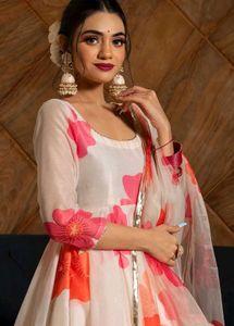 🤍🩷🧡 Kurta + Dupatta Set (NEW &amp; Bright White)