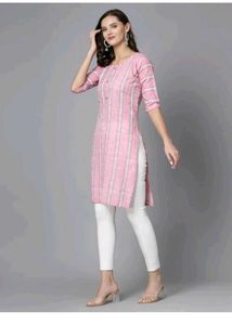 Pink Striped Kurta