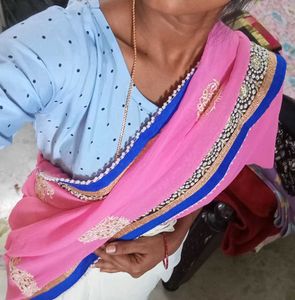 Elegant Pink Embroidered Saree
