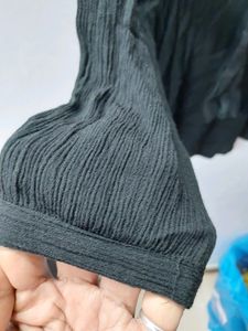 Black Colored Thread Embroidered Tunic