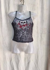 6410. Gothic Skull Print Cami Top
