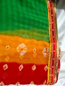 Vibrant Bandhani Saree