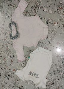 Baby Girl Bodysuits & Headband Set