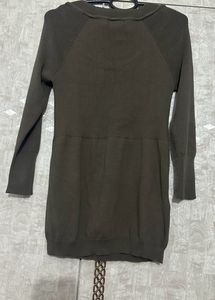 Mango Sweater In Olive Colour