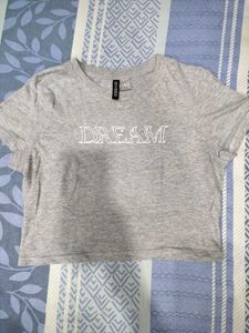 Grey "DREAM" Graphic T-Shirt