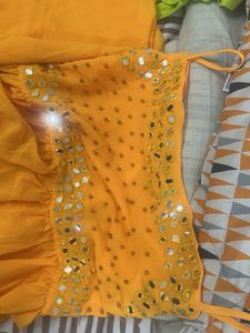 Stunning Yellow Embellished Palazzo Set