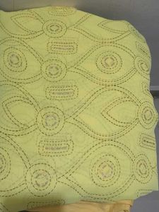 Lime Green Embroidered Dress Material