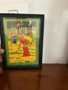 Framed Indian Folk Art Painting