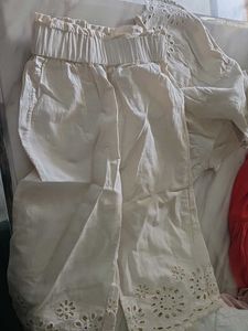 cord set White Broderie Anglaise Blouse