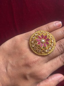 Stunning Gold Tone Statement Ring