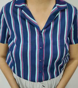 Navy Blue Cropped Top