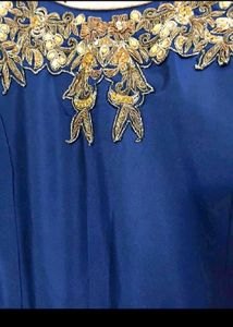 Stunning Royal Blue Embroidered Gown