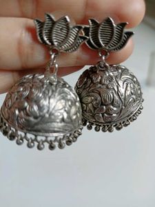 Artisan Crafted Lotus Jhumkas