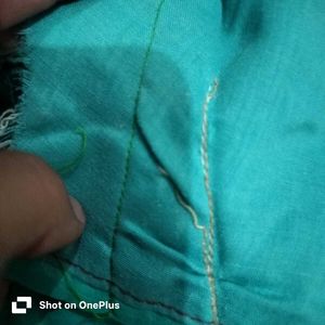 Beautiful Teal Embellished Saree