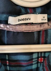 Plaid Sheer Button-Down Top