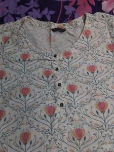 Elegant Floral Print Kurta