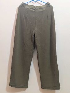 Olive Green Wide Leg Pants
