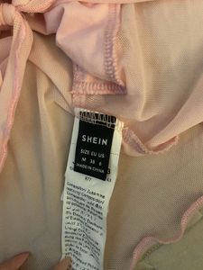 Sheer Pink Tie-Front Top