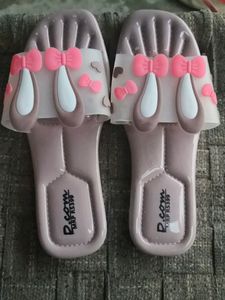 Peach Colour Rabbit Slippers For Girl Size 39