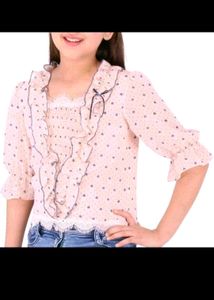 50. Chic Printed Blouse with Ruffles