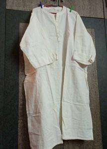 White Cotton Kurta (Brand- Divena)