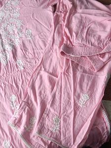Pink Embroidered Kurta Set