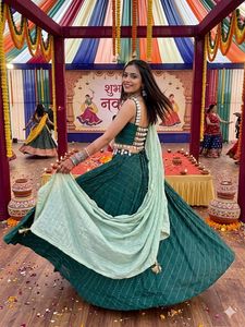 Green Lehenga Navratri