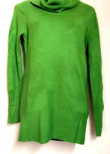 Green Turtleneck Sweater( Stretchable)