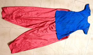 Blue &amp; Pink Kurta Set
