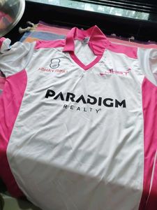 Men's White & Pink Polo Shirt