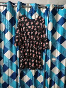 ❤‍🔥Black Floral Mini Dress