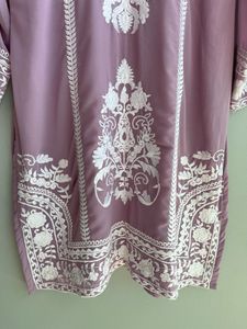 Lilac Color Pakistani Embroidered 2 Piece Suit Set