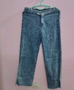Denim Jeans with side slit