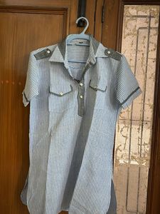 Striped Short Sleeve cotton  Kurta