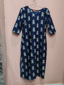 Stylish Blue Printed Kurta
