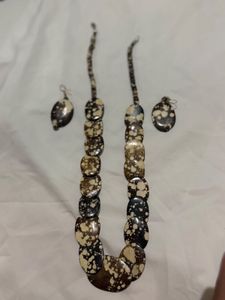 Unique Beaded Necklace &amp; Earrings Set