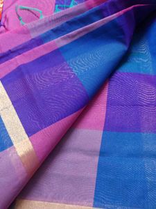 Vibrant Checkered Silk Saree