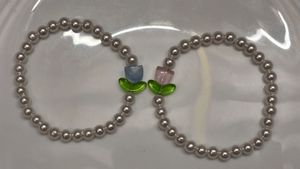 Pearl Beaded Bracelet with Charm