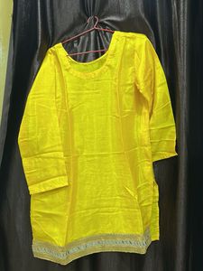 Elegant Yellow Ethnic garara set