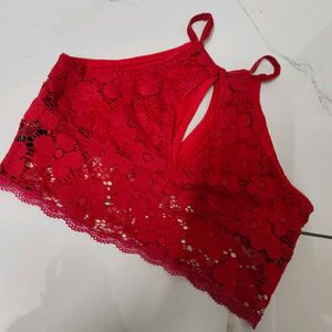 Red Lace Bralette