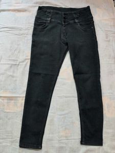 Women's High Waisted Black Jeans