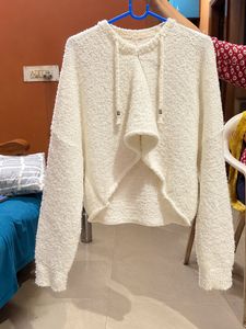 Cozy White Textured Sweater