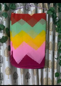 chevron Colorful Saree