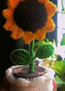 Crochet Sunflower Decor