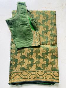 Green Kota doria Saree
