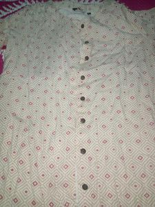 Patterned Button-Down Top