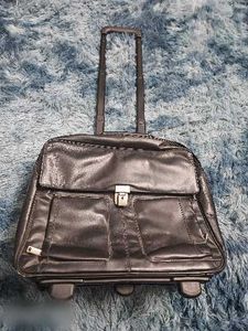Classic Leather Rolling Briefcase